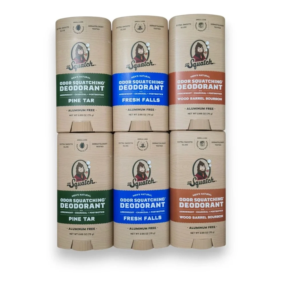 DR. Squatch Natural Deodorant Variety Pack‎ 2.6 oz - 6 Packs